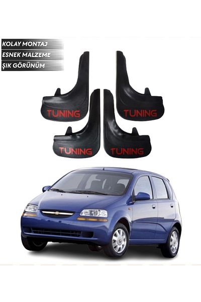SONİKON LİNE Chevrolet Aveo Hb 2005-2011 Compatible Tuning Written 4-Piece Mudguard Mudguard Dust Cover Modified