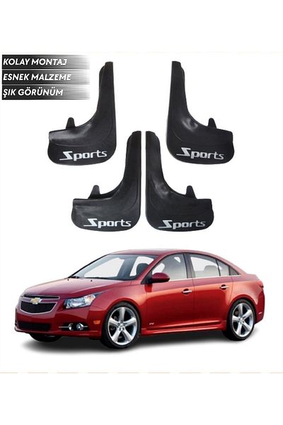 SONİKON LİNE Chevrolet Cruze Sedan Compatible Sports Written 4-Piece Fender Mudguard Dust Cover Modified