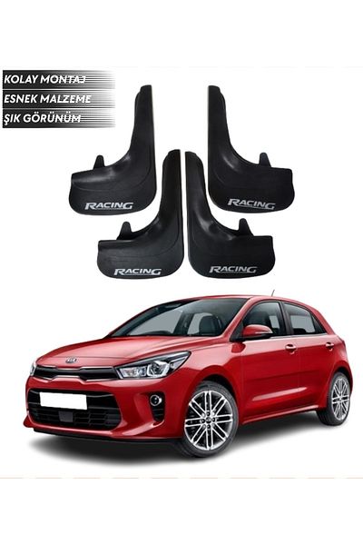 SONİKON LİNE Kia Rio 20016-2020 Compatible Racing Written 4-Piece Mudguard Mudguard Dust Cover Modified