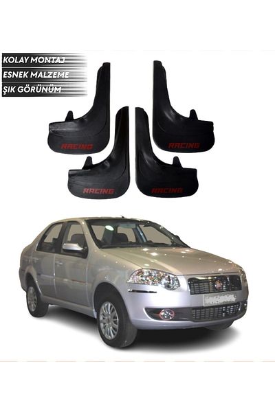 SONİKON LİNE Fiat Siena Compatible Racing Written 4-Piece Fender Mudguard Dust Cover Modified