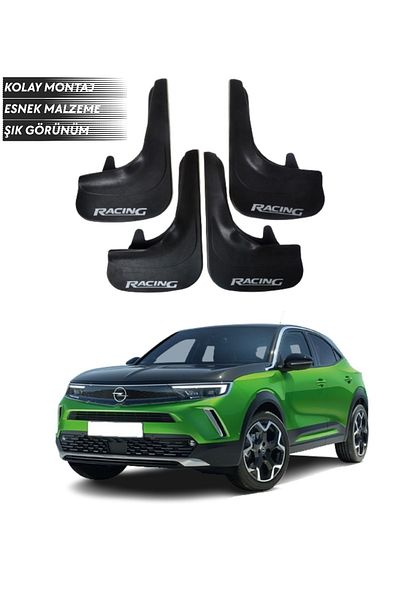 SONİKON LİNE Opel Mokka 2012-2020 Compatible Racing Written 4-Piece Mudguard Mudflap Dust Cover Modified
