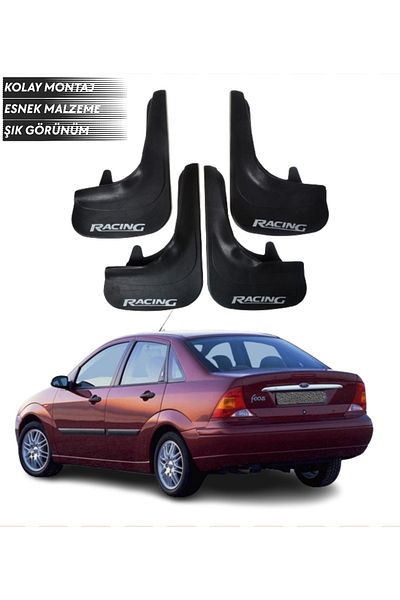 SONİKON LİNE Ford Focus 1 Sd 1998-2004 Compatible Racing Written 4-Piece Mudguard Mudguard Dust Cover Modified