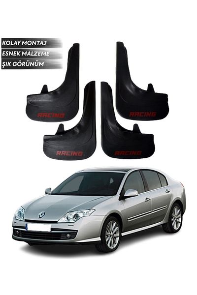 SONİKON LİNE Renault Laguna 3 Compatible Racing Written 4-Piece Mudguard Mudguard Dust Cover Modified
