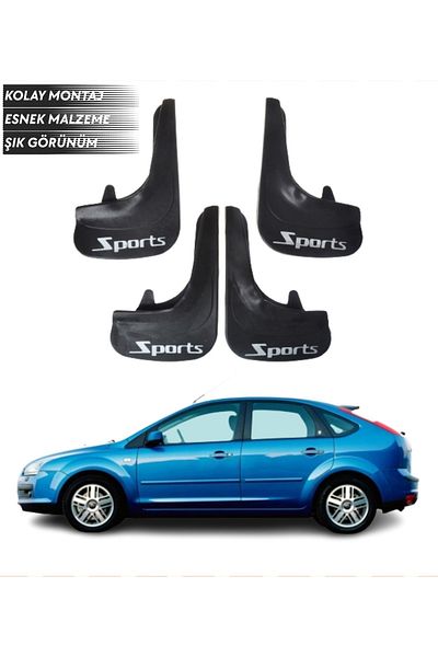 SONİKON LİNE Ford Focus 2 Hb 2005-2011 Compatible Sports Written 4-Piece Mudguard Mudguard Dust Cover Modified