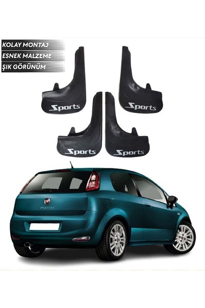 SONİKON LİNE Fiat Punto Compatible Sports Written 4-Piece Fender Mudguard Dust Cover Modified