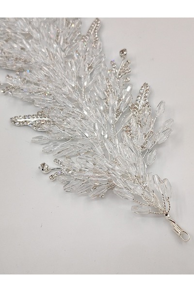 mim eşarp Accesoriu pentru păr și turban de mireasă cu mărgele, cristal floral