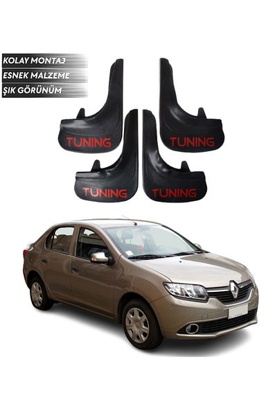 SONİKON LİNE Renault Symbol Compatible Tuning Written 4-Piece Fender Mudguard Dust Cover Modified