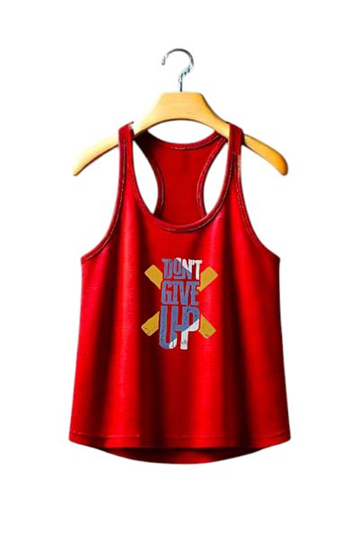 MUTLUGYM Fitness Gym Tank Top Sportsman Training Athlete Red Thin Strap (Dont)