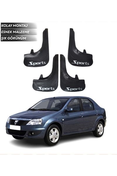 SONİKON LİNE Dacia Logan Sd 2006-2011 Compatible Sports Written 4-Piece Mudguard Mudguard Dust Cover Modified