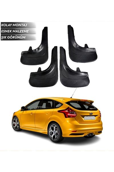 SONİKON LİNE Ford Focus 3 Hb 2011-2015 Compatible 4-Piece Mudguard Mudflap Dust Cover Modified