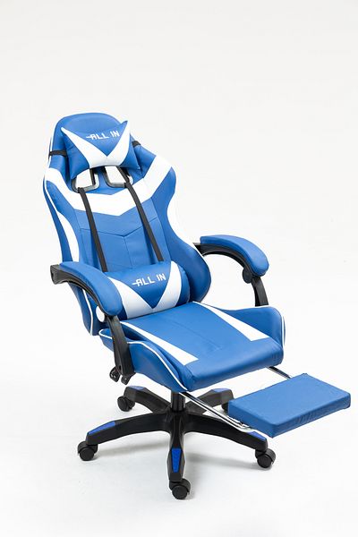 Allin Gaming chair, gaming chair, youtuber chair, gaming chair, youtuber chair. Blue, office chair
