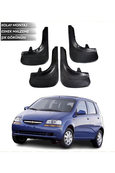 SONİKON LİNE Chevrolet Aveo Hb 2005-2011 Compatible 4-Piece Mudguard Mudflap Dust Cover Modified