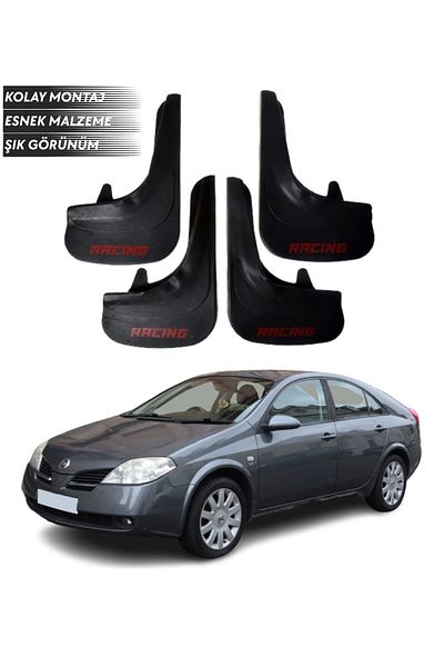 SONİKON LİNE Nissan Primera Compatible Racing Written 4-Piece Mudguard Mudguard Dust Cover Modified