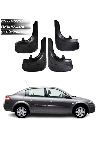 SONİKON LİNE Renault Megane 2 Sd 2004-2010 Compatible 4-Piece Mudguard Mudguard Dust Cover Modified
