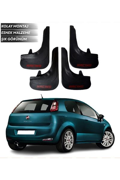 SONİKON LİNE Fiat Punto Compatible Racing Written 4-Piece Fender Mudguard Dust Cover Modified
