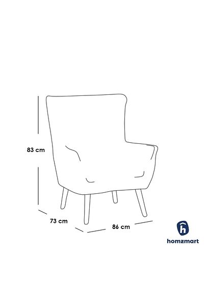 House One Side Chair| swedish wood and Linen - Beige - 83x73x86 cm