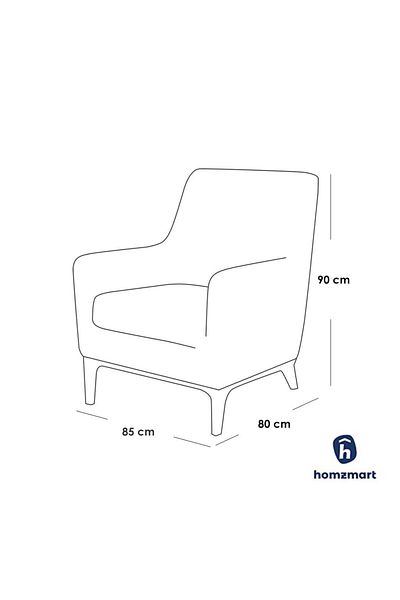 House One Side Chair| swedish wood and Linen - Grey - 90x90x90 cm
