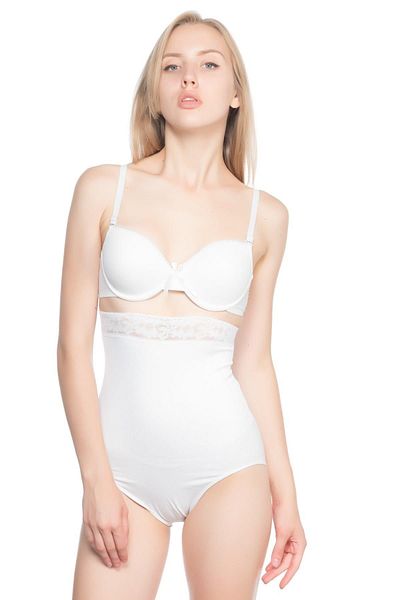 emosavm White Emay 2028 Lace High Waist Slip Corset