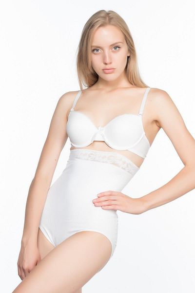 emosavm White Emay 2028 Lace High Waist Slip Corset