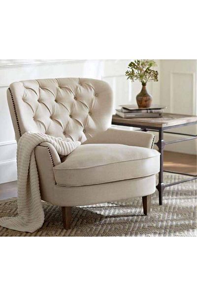 House One Side Chair|MDF swedish wood and Linen - Beige