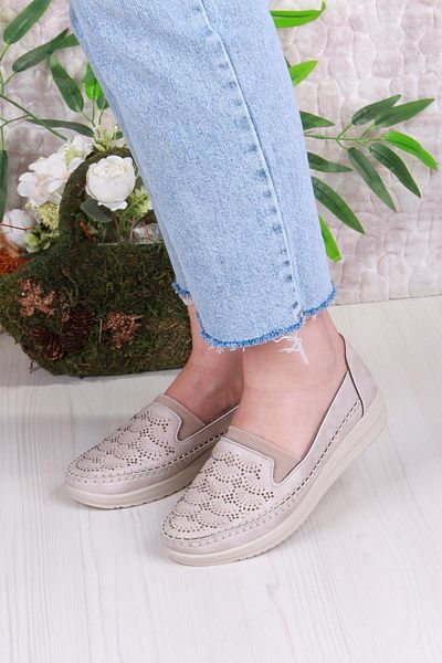 fort 2036 Lara Comfort Lightweight Comfortable Print and Stone Detailed Women's Shoes