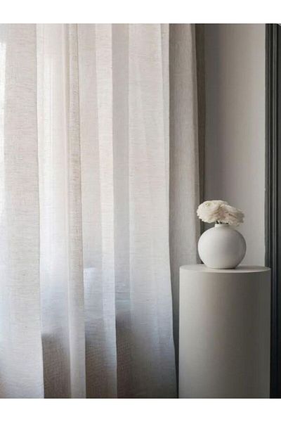 Karasi Yiğit Curtain 1/3 Tight Pleat Linen Tulle Curtain