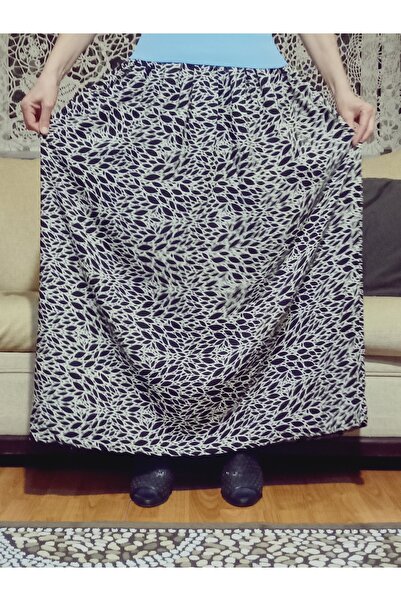 hoaryage Μάξι φούστα με ελαστική μέση, ζωηρόχρωμη μοτίβο βισκόζης, φούστα προσευχής