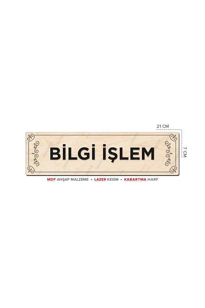 Posterya At01040 - Computing Laser Cut Embossed Letter Mdf Wood Routing Sign (21×7cm)