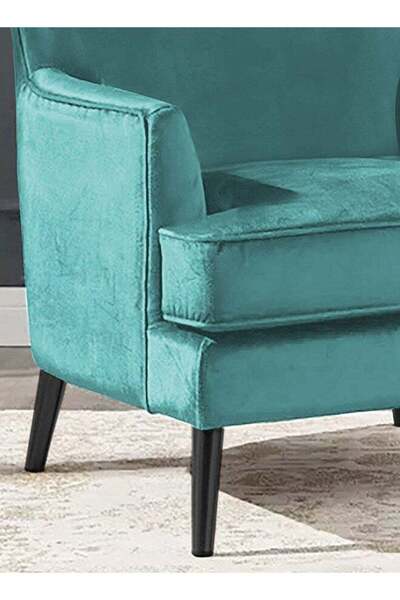 House One Velvet Royal Chair with Wingback and Arms