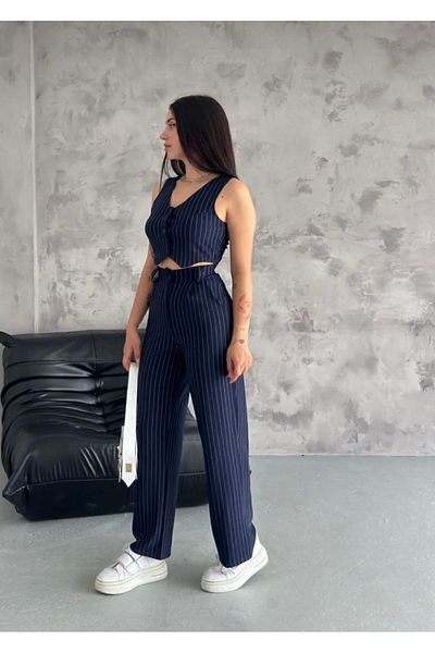 Esmilda Striped Vest Trousers Set
