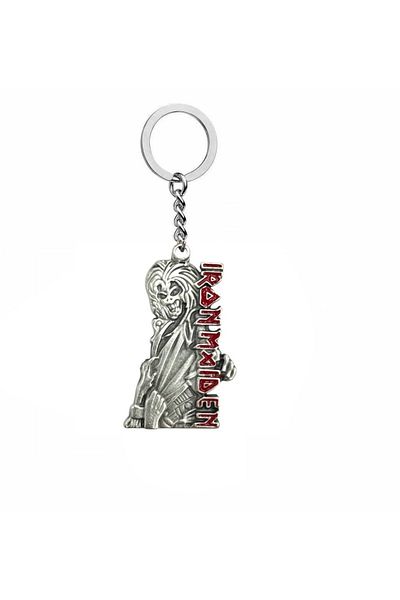 Herşey Nota Iron Maiden Killers Album Themed Metal Keychain – Rock & Metal Music Accessory