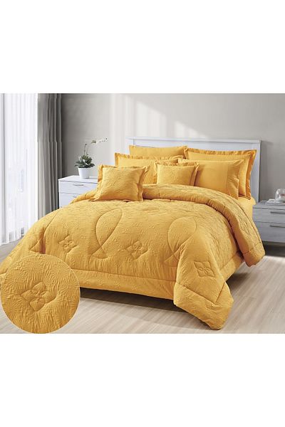 Red Rose Tiffany Summer Microfiber Inflatable Bedspread - 8 Pieces for Two People