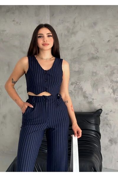 Esmilda Striped Vest Trousers Set