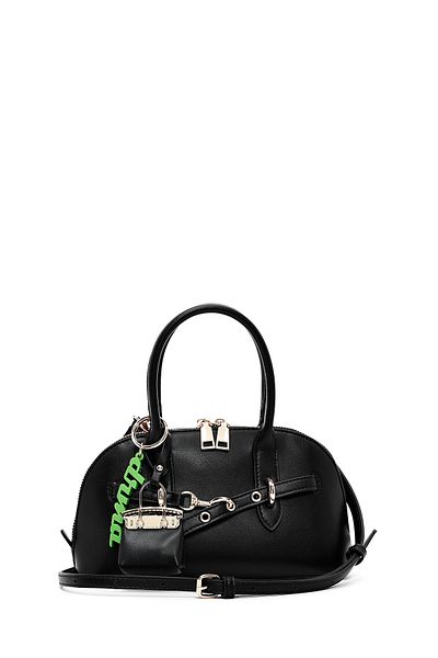 Derimod Women's Black Long Strap Mini Shoulder Bag with Accessories 25Sbd284318