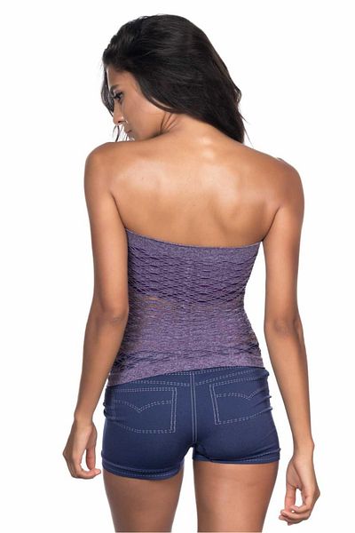 emosavm Purple Emay 5034 Fantasy Bustier Tank Top Corset
