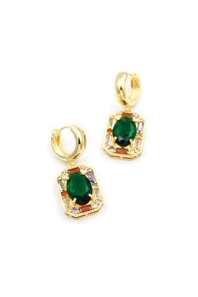 Royaleks Jewelled Earrings - Green