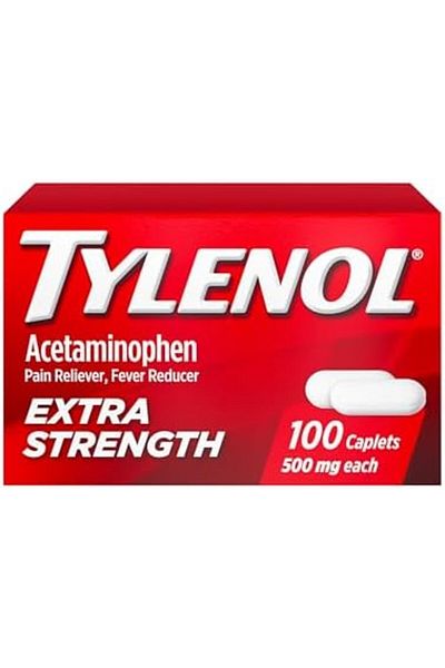 Tylenol أقراص أسيتامينوفين بتركيز إضافي ٥٠٠ مجم، ١٠٠ قرص