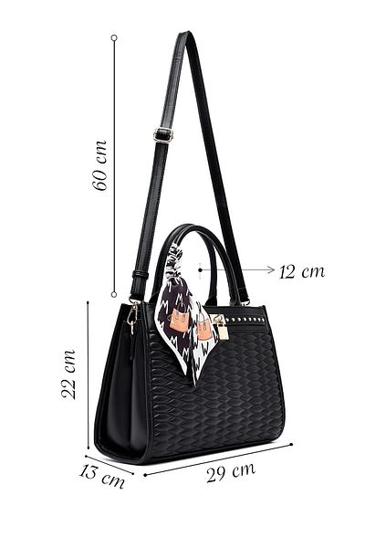 Derimod Women's Black Long Strap Quilted Handbag 25Sbd2854Kp