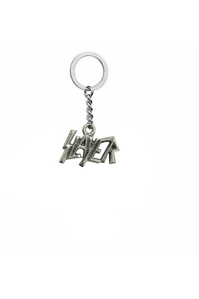 Herşey Nota Slayer Written Metal Keychain – Heavy Metal Themed Unisex Accessory