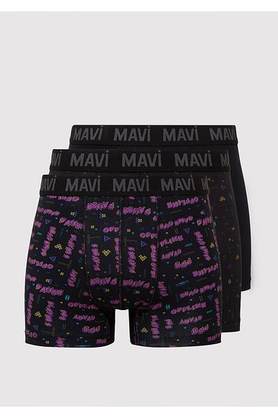 Mavi Σετ Boxer 3 τεμαχίων Μαύρο εμπριμέ 0911220-900