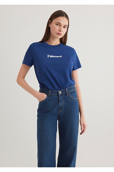 Mavi Tricou cu imprimeu albastru bleumarin Regular Fit / Regular Fit1612242-70722