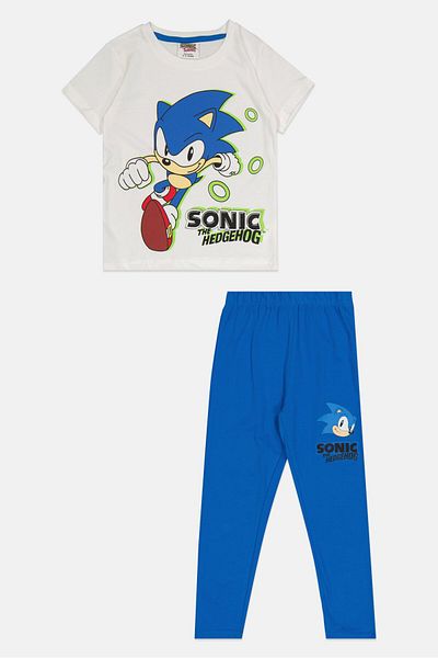 Sonic X The Hedgehog Toddlers Boy 2 Pieces Pajama Set, Multicolor