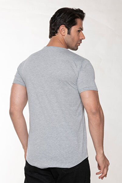 BlackHorn Men's Wide Collar 100% Cotton Loose T-Shirt