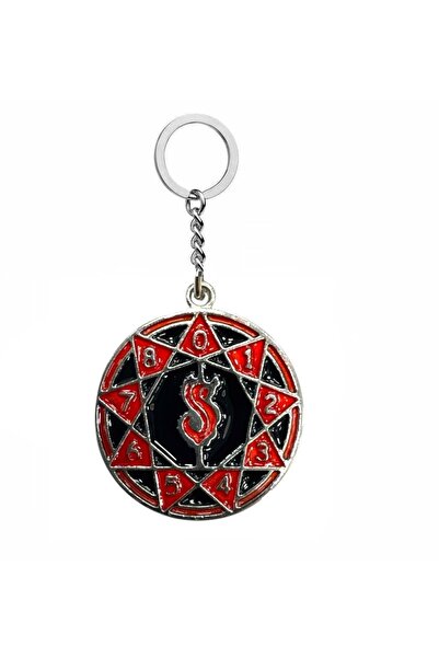 Herşey Nota Slipknot Red Metal Logo Keychain – Rock & Heavy Metal Unisex Accessory