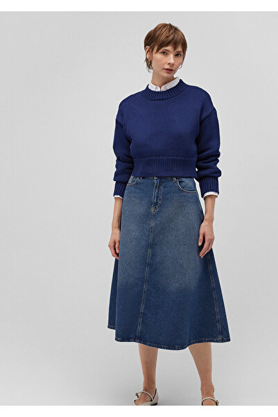 Mavi Πουλόβερ Navy Blue Crop - Crew Neck, Regular Fit 1710515 -84371