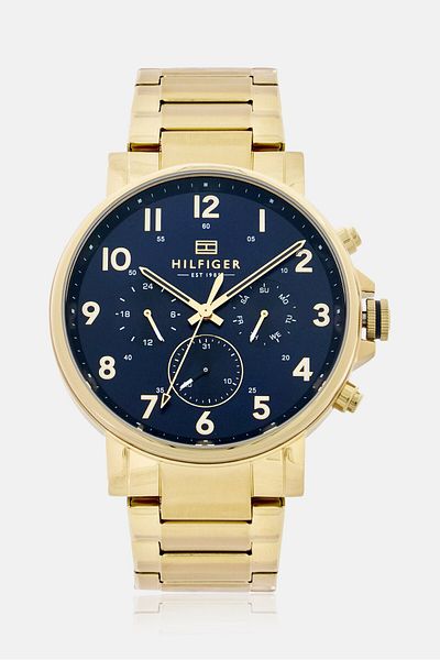 Tommy Hilfiger Men 1710384 Analog Stainless Steel Watch 43mm, Gold