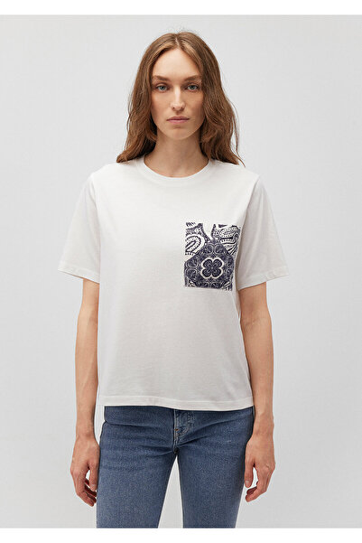 Mavi White Printed Regular Fit T-Shirt - 1612685 -70057