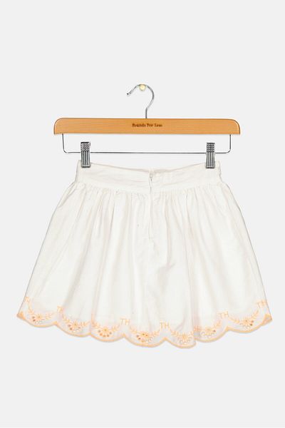 Tommy Hilfiger Kids Girl Brand Logo Skit, White