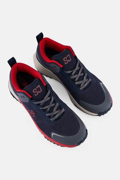 SJ Men Lace Up Running Shoes, Multicolor