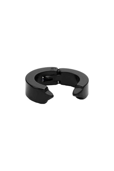maarketim Men's Earrings - 1 Piece Black Steel Stud Earrings Stainless Steel Black Earrings